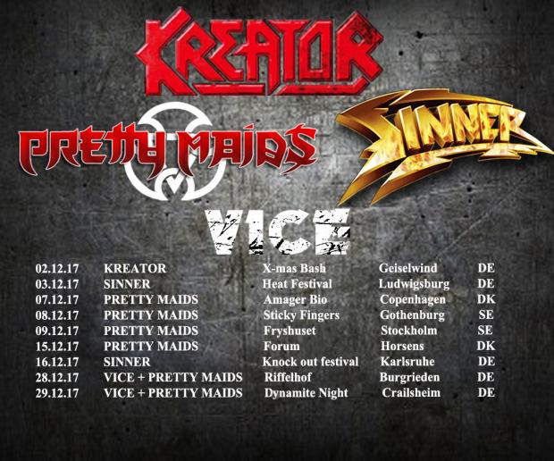 On Tour with KREATOR, PRETTY MAIDS, SINNER and VICE