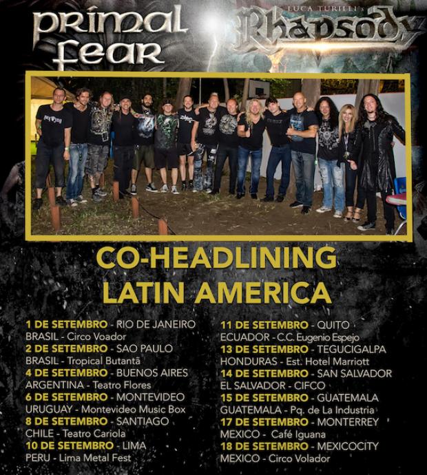 Latin American Tour with RHAPSODY and PRIMAL FEAR